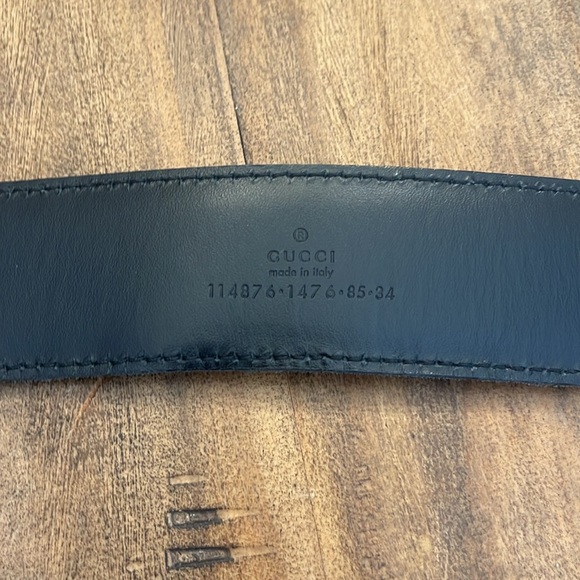 AUTHENTIC BLACK LEATHER GUCCI BELT - Picture 4 of 5